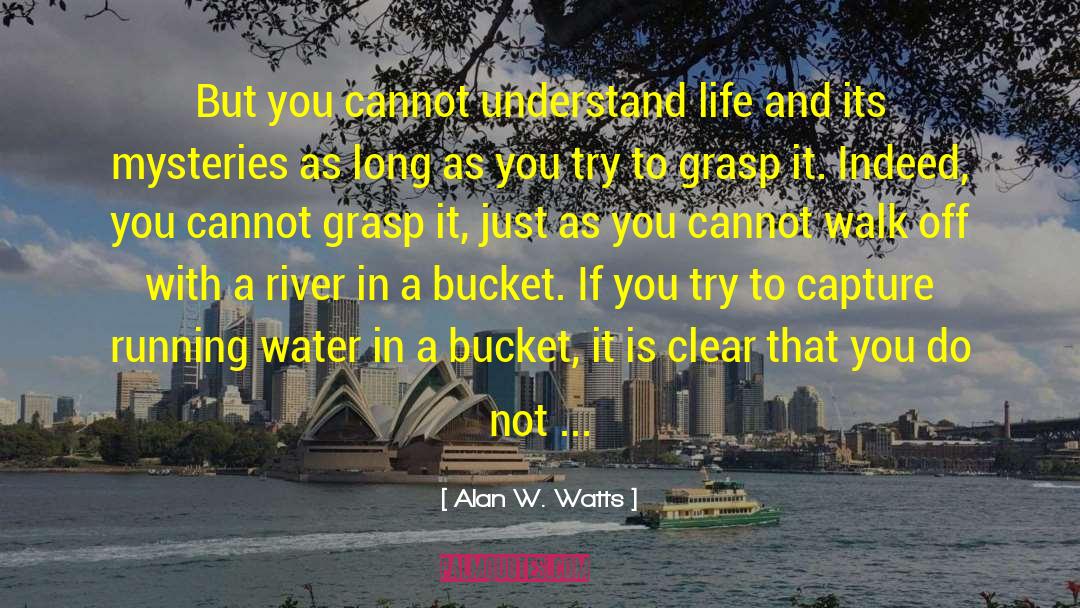 Alan W. Watts Quotes: But you cannot understand life