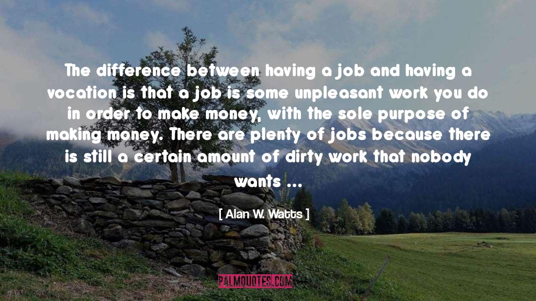 Alan W. Watts Quotes: The difference between having a