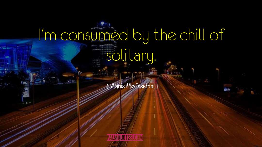Alanis Morissette Quotes: I'm consumed by the chill