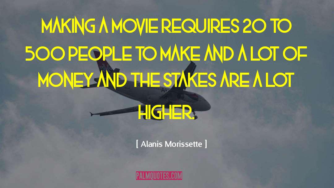 Alanis Morissette Quotes: Making a movie requires 20