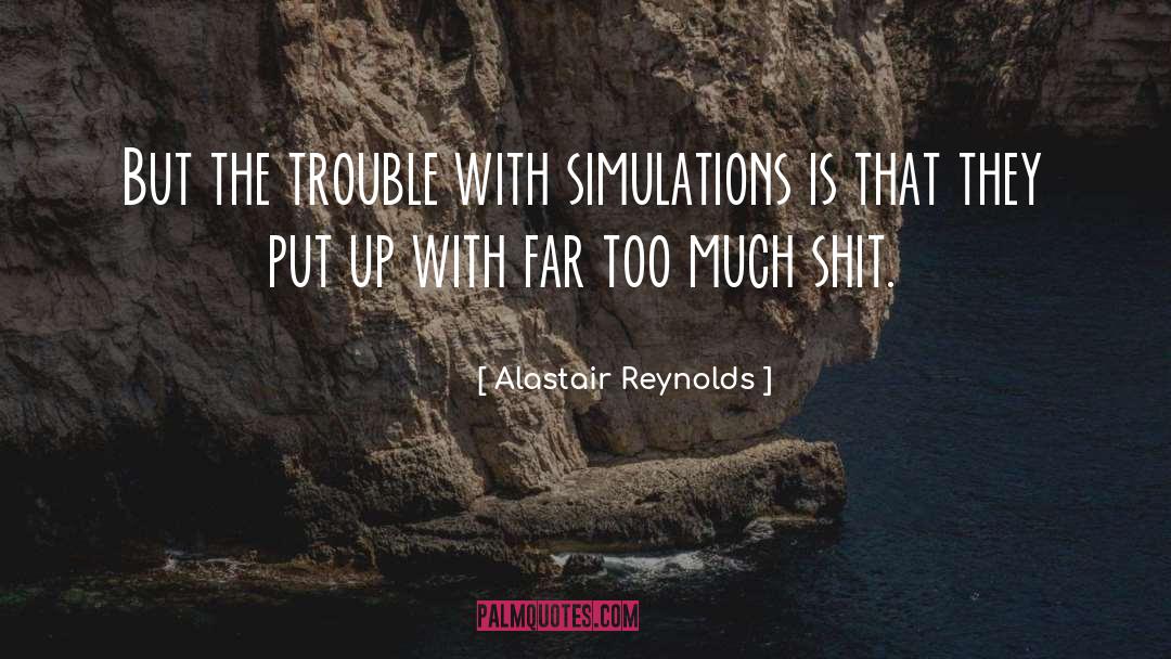 Alastair Reynolds Quotes: But the trouble with simulations