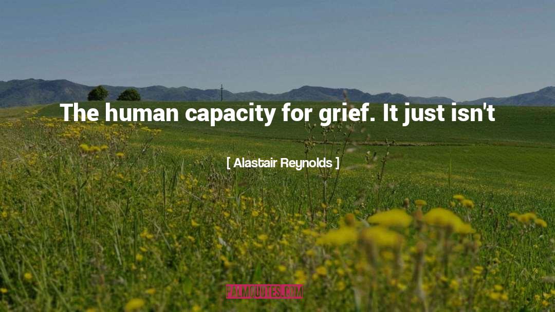 Alastair Reynolds Quotes: The human capacity for grief.