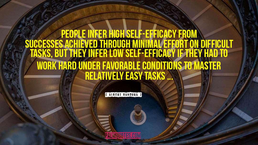 Albert Bandura Quotes: People infer high self-efficacy from