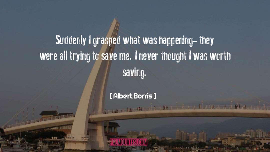 Albert Borris Quotes: Suddenly I grasped what was