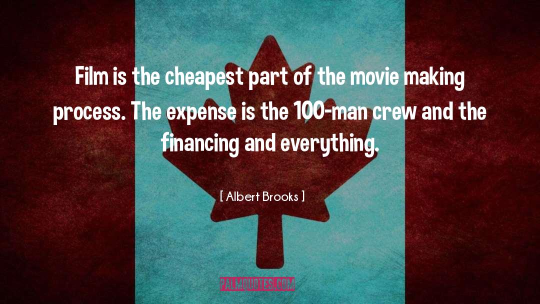 Albert Brooks Quotes: Film is the cheapest part