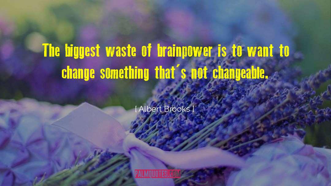 Albert Brooks Quotes: The biggest waste of brainpower