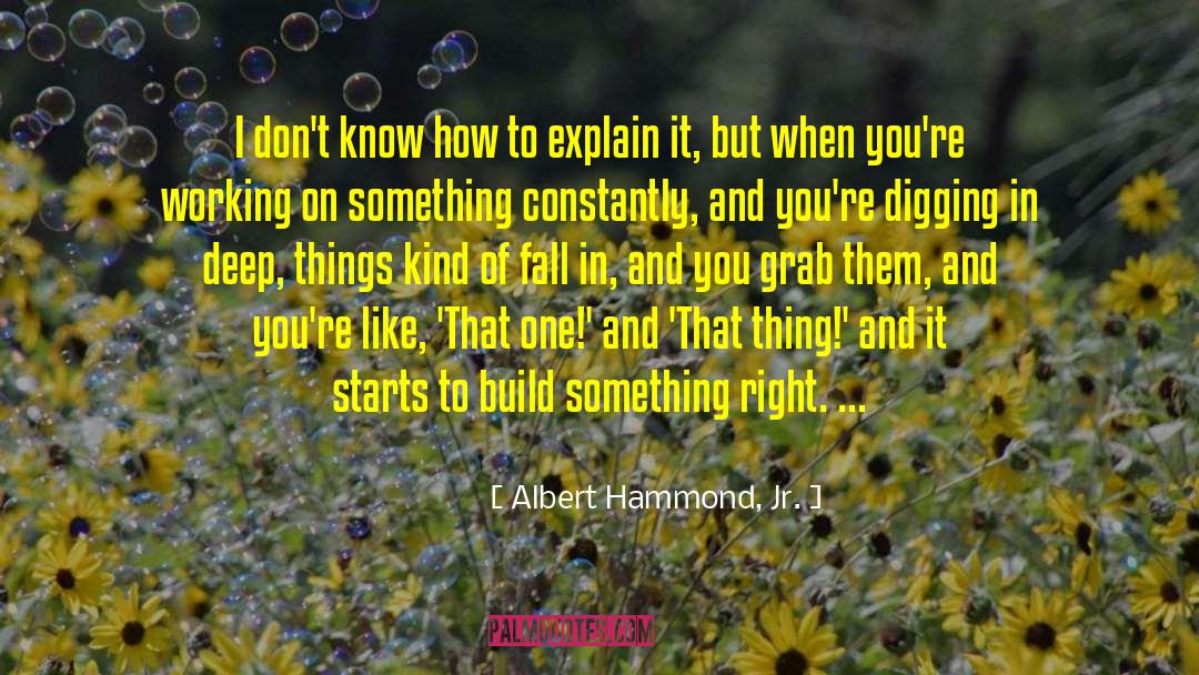 Albert Hammond, Jr. Quotes: I don't know how to
