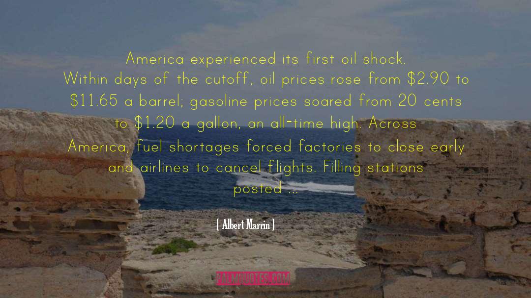 Albert Marrin Quotes: America experienced its first oil