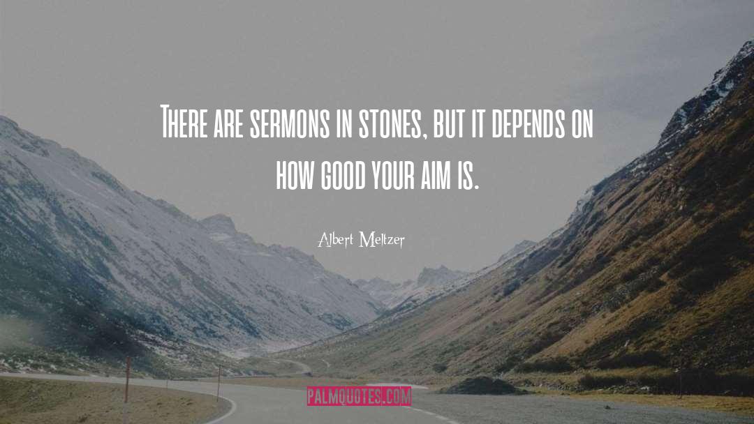 Albert Meltzer Quotes: There are sermons in stones,