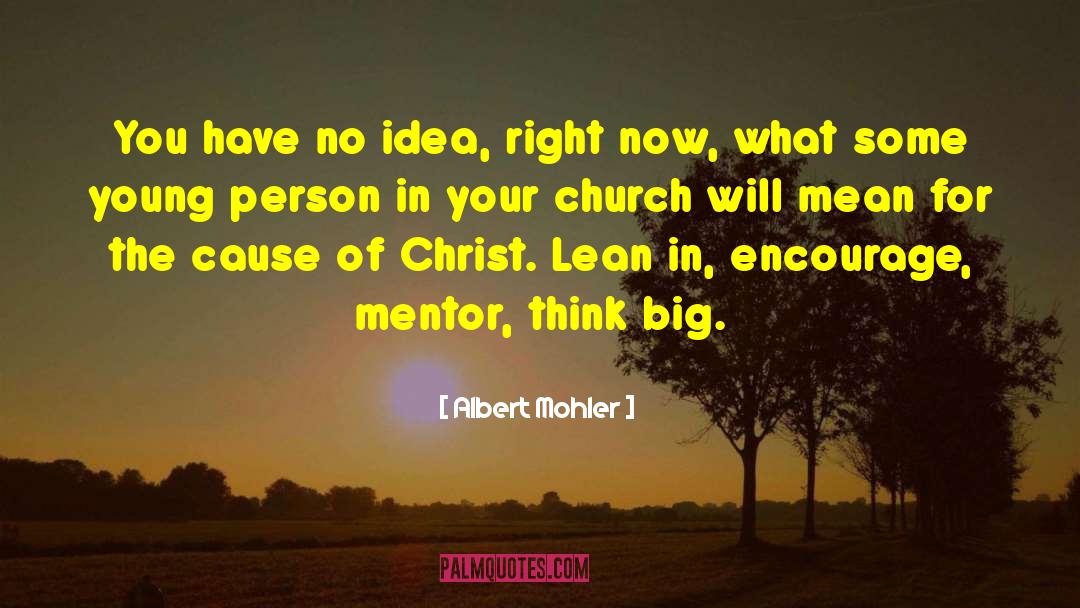 Albert Mohler Quotes: You have no idea, right