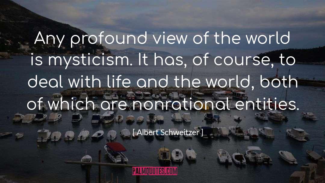 Albert Schweitzer Quotes: Any profound view of the