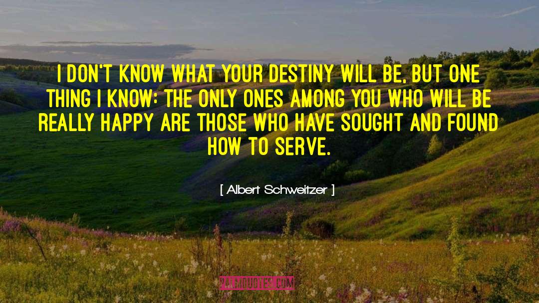 Albert Schweitzer Quotes: I don't know what your