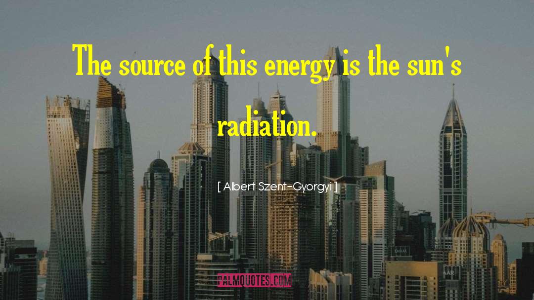 Albert Szent-Gyorgyi Quotes: The source of this energy