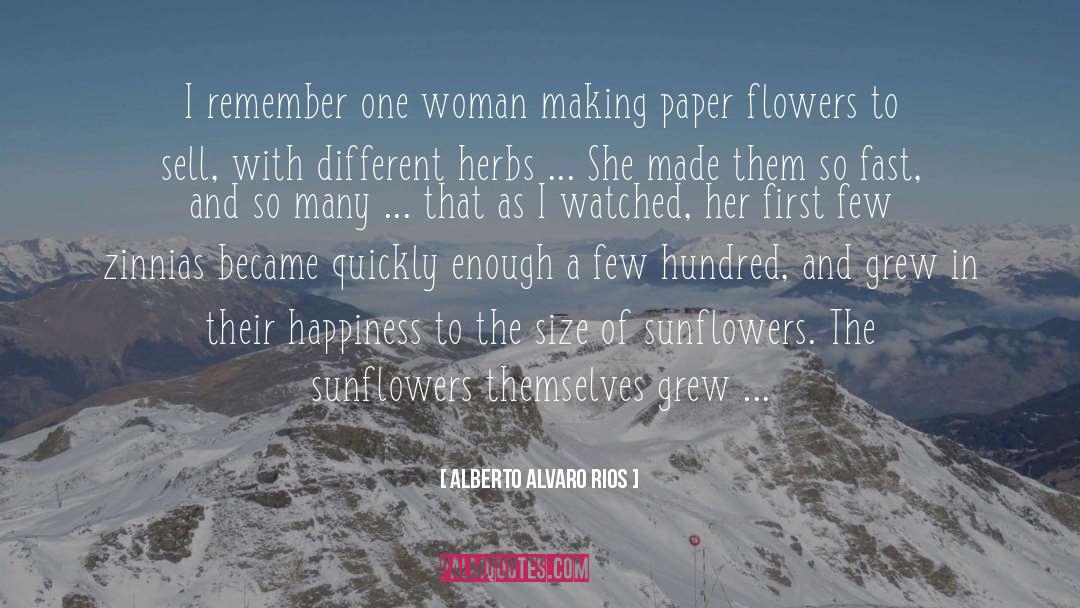 Alberto Alvaro Rios Quotes: I remember one woman making