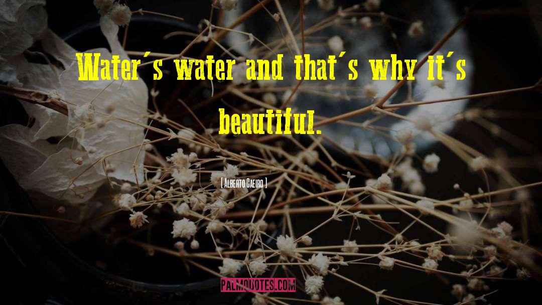 Alberto Caeiro Quotes: Water's water and that's why