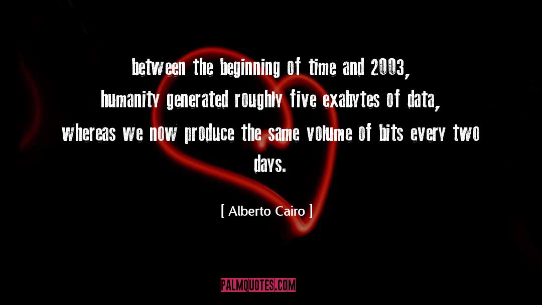 Alberto Cairo Quotes: between the beginning of time