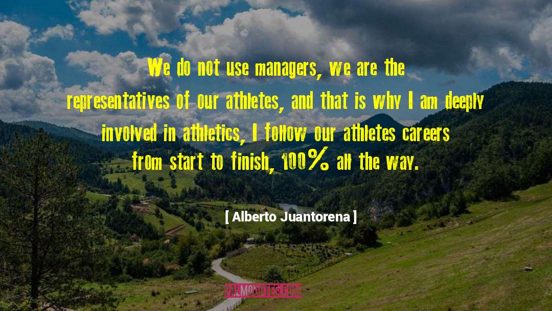 Alberto Juantorena Quotes: We do not use managers,