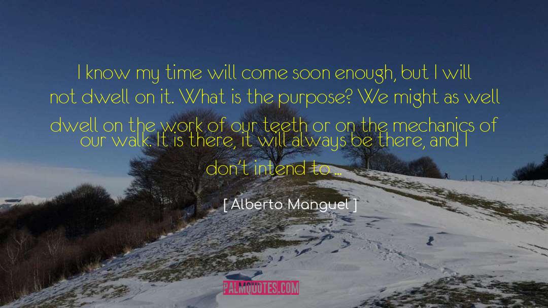 Alberto Manguel Quotes: I know my time will