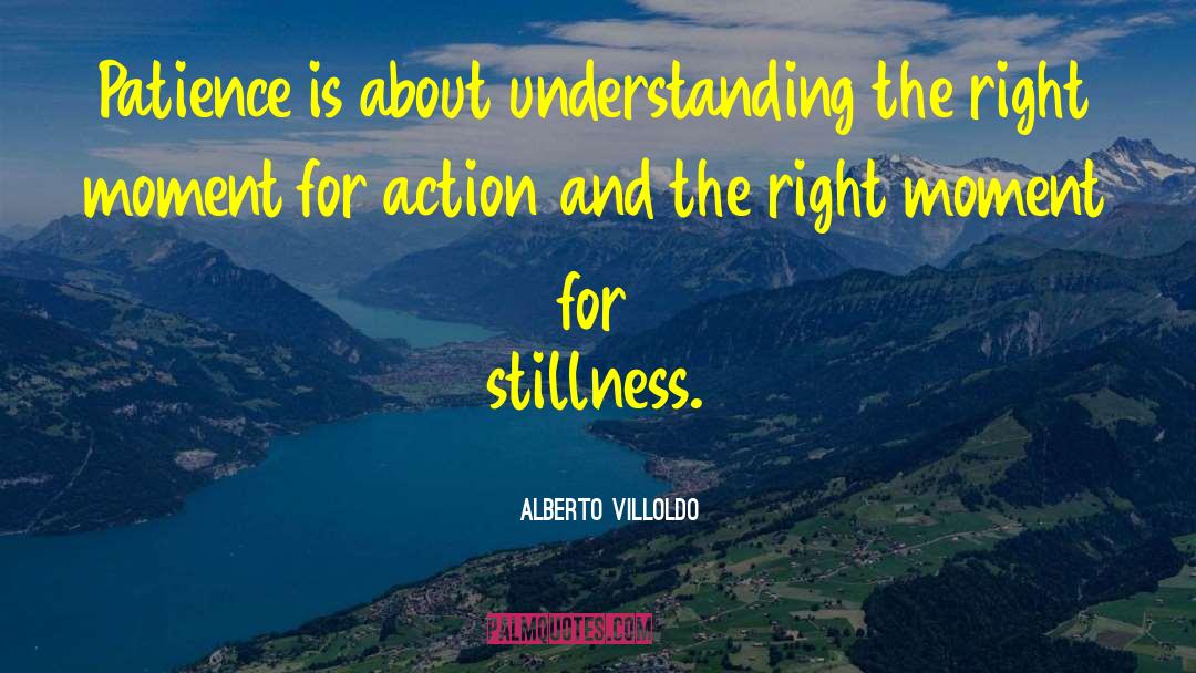 Alberto Villoldo Quotes: Patience is about understanding the