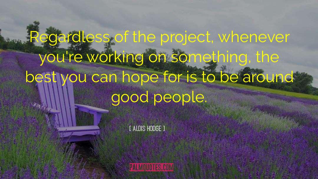 Aldis Hodge Quotes: Regardless of the project, whenever