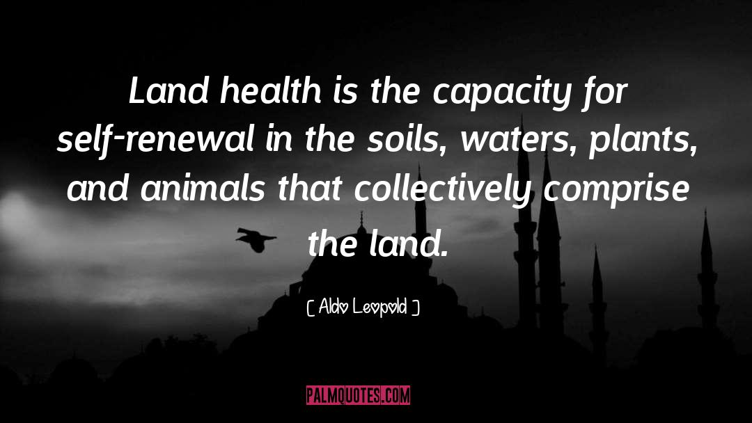 Aldo Leopold Quotes: Land health is the capacity