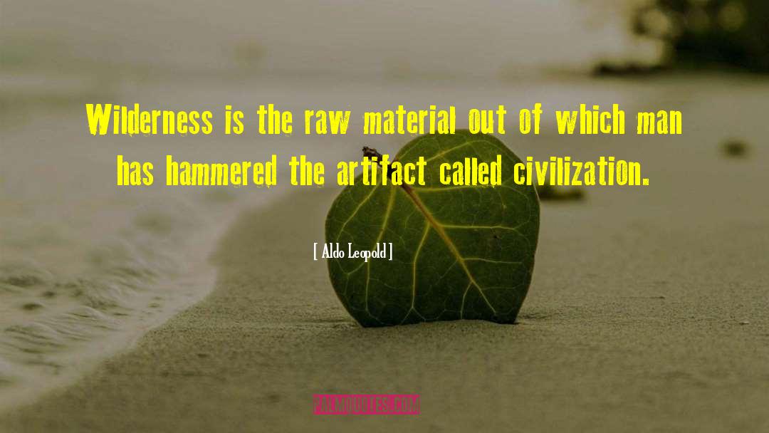 Aldo Leopold Quotes: Wilderness is the raw material