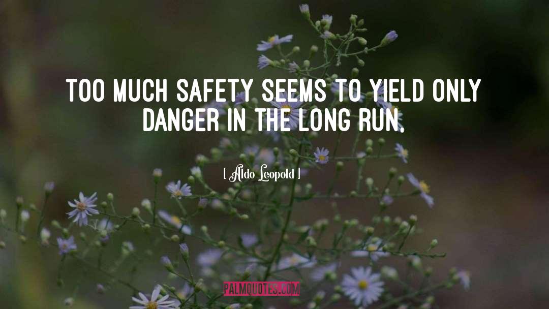 Aldo Leopold Quotes: Too much safety seems to