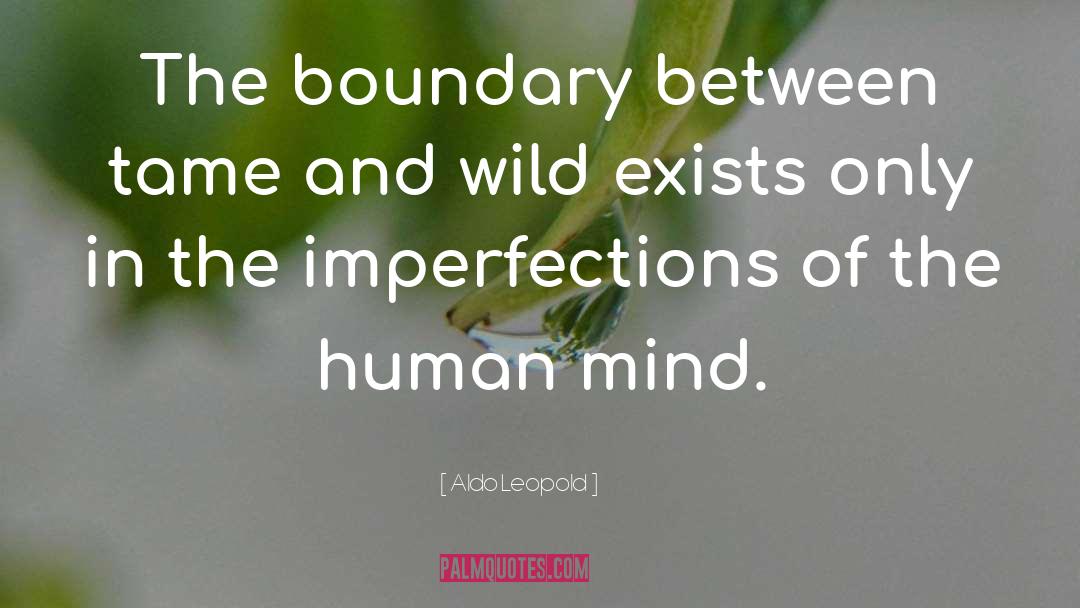 Aldo Leopold Quotes: The boundary between tame and