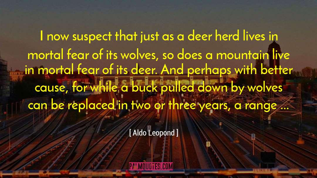 Aldo Leopond Quotes: I now suspect that just