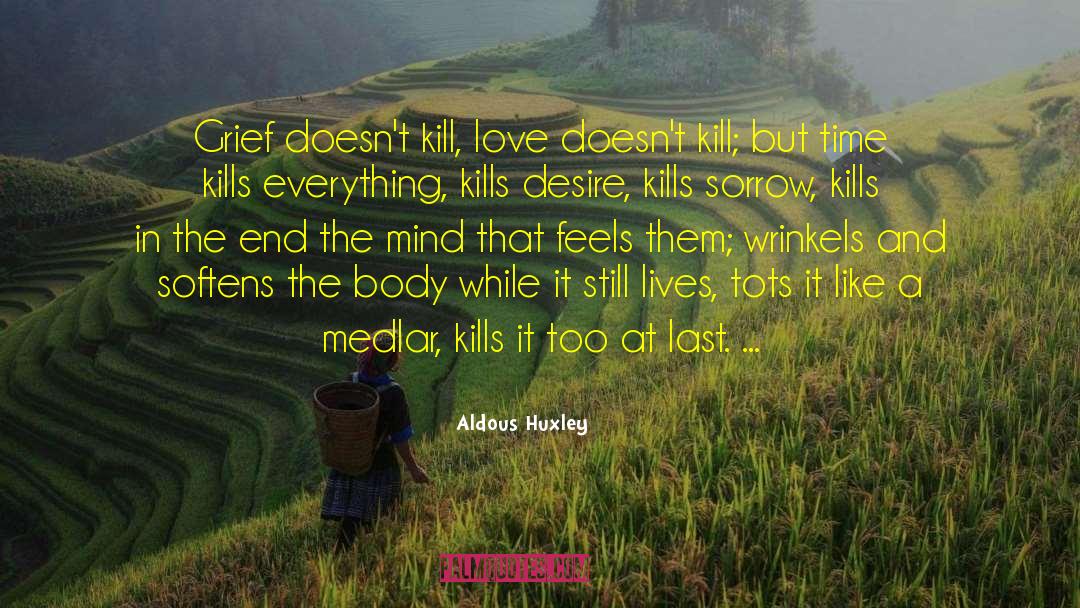 Aldous Huxley Quotes: Grief doesn't kill, love doesn't