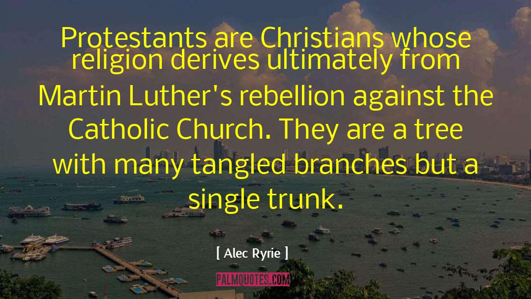 Alec Ryrie Quotes: Protestants are Christians whose religion