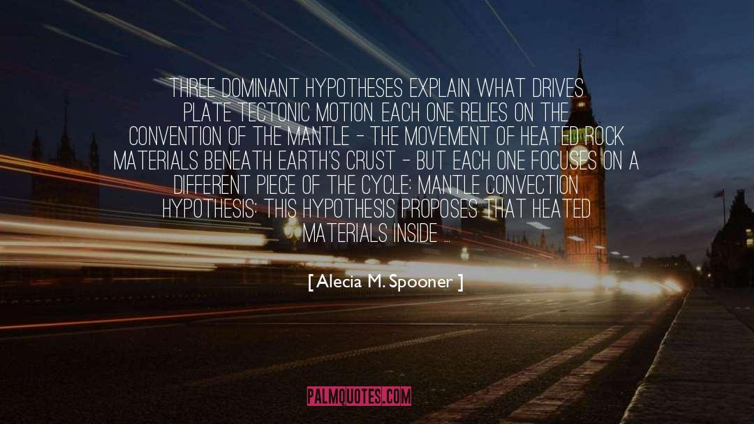 Alecia M. Spooner Quotes: Three dominant hypotheses explain what