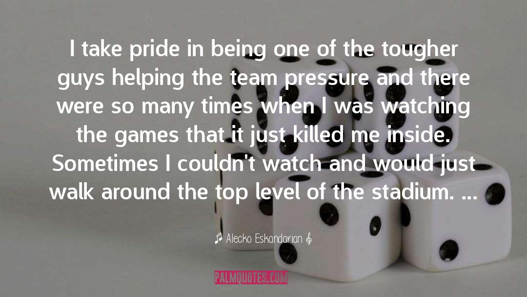 Alecko Eskandarian Quotes: I take pride in being