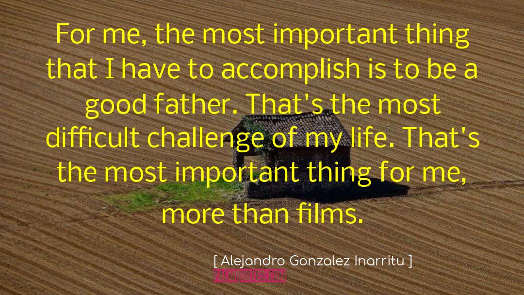 Alejandro Gonzalez Inarritu Quotes: For me, the most important