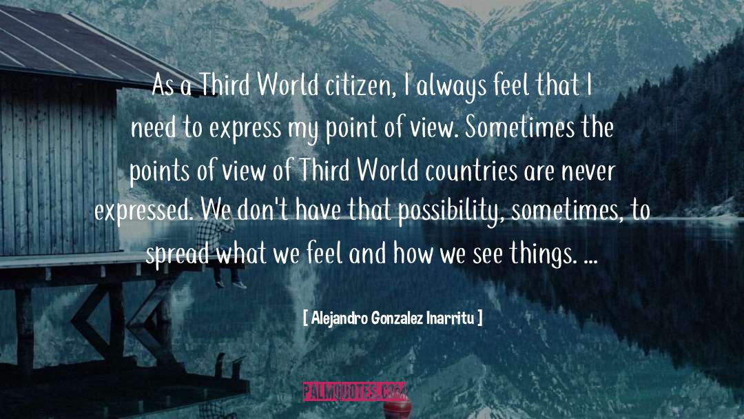 Alejandro Gonzalez Inarritu Quotes: As a Third World citizen,