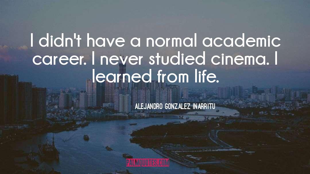 Alejandro Gonzalez Inarritu Quotes: I didn't have a normal