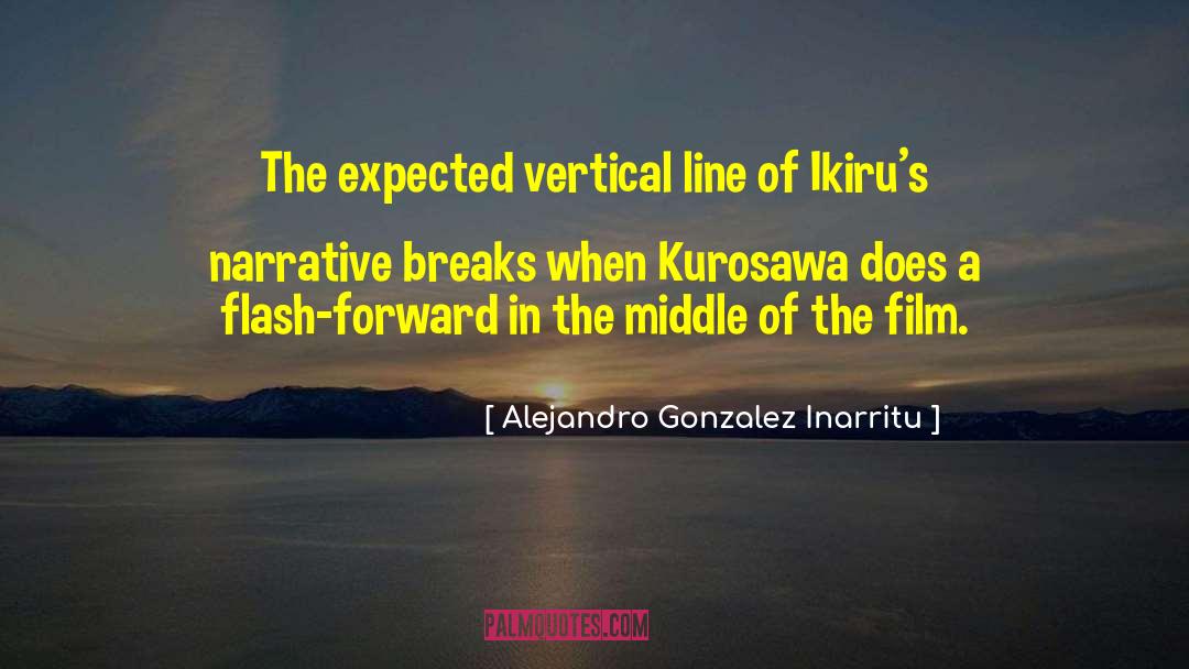 Alejandro Gonzalez Inarritu Quotes: The expected vertical line of