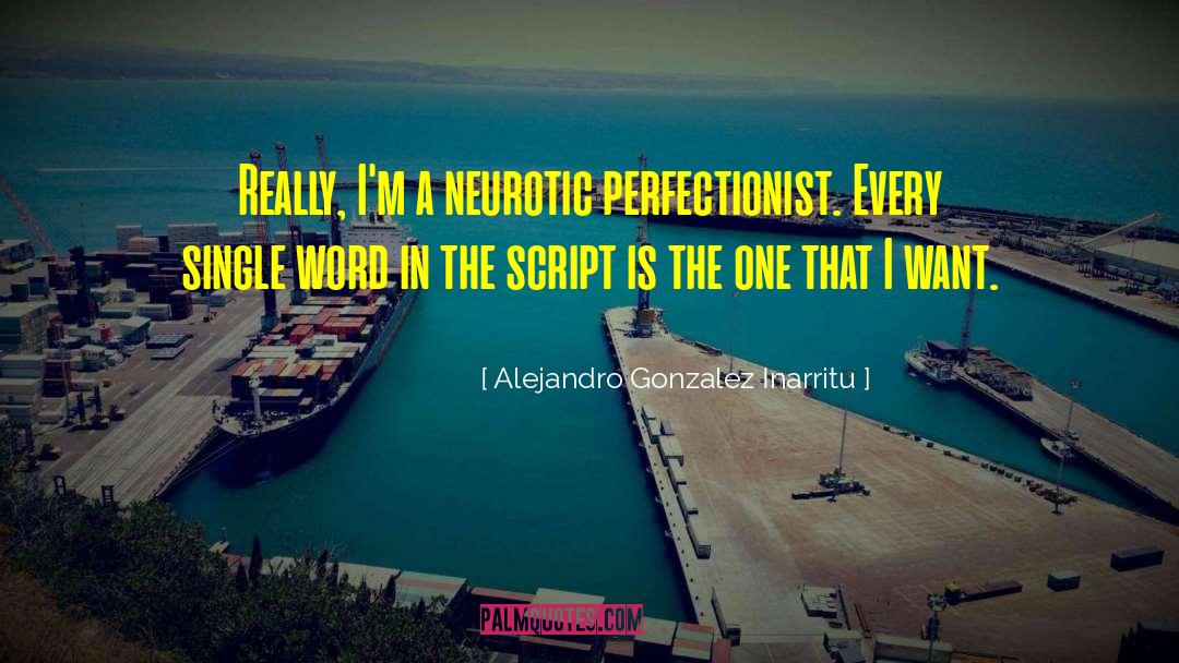 Alejandro Gonzalez Inarritu Quotes: Really, I'm a neurotic perfectionist.