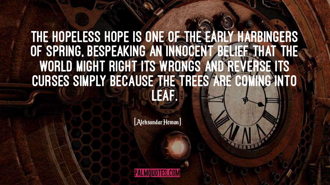 Aleksandar Hemon Quotes: The hopeless hope is one