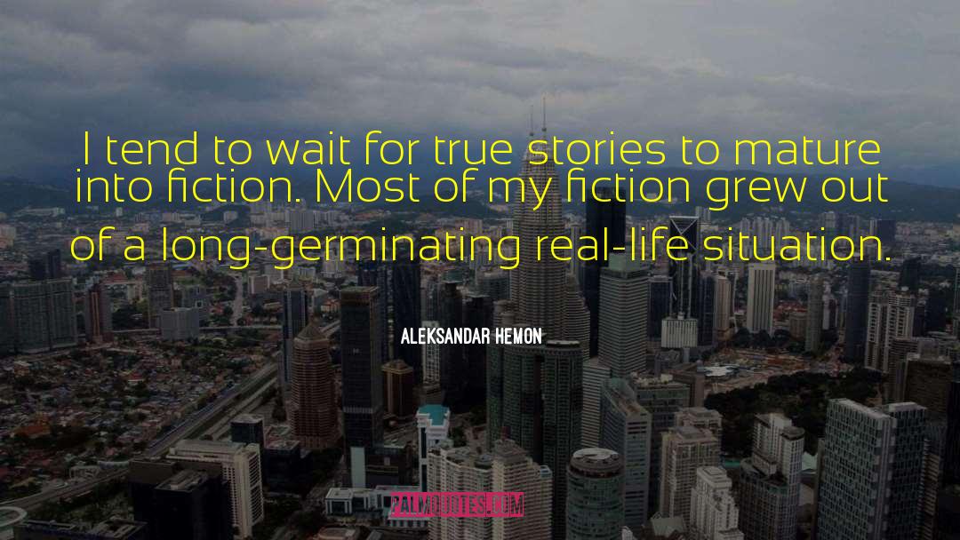 Aleksandar Hemon Quotes: I tend to wait for