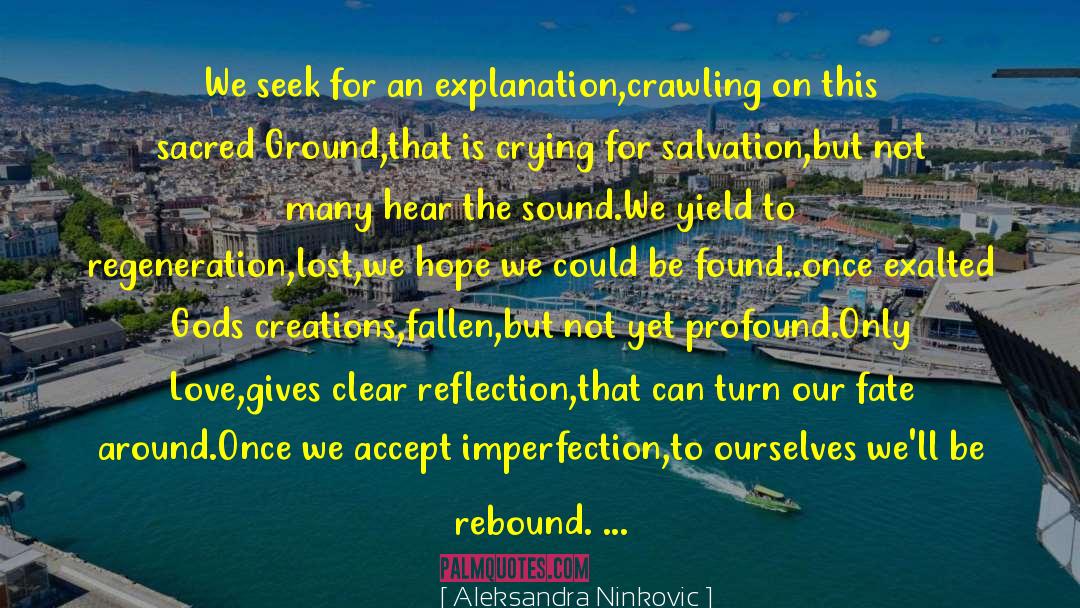 Aleksandra Ninkovic Quotes: We seek for an explanation,<br