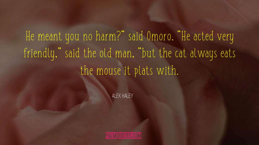 Alex Haley Quotes: He meant you no harm?