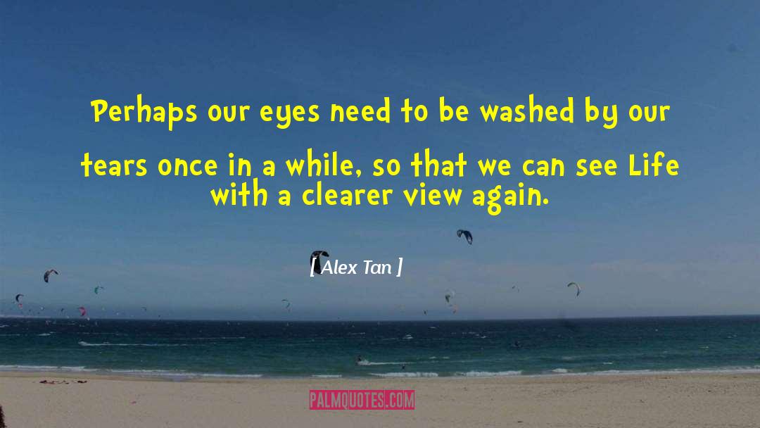 Alex Tan Quotes: Perhaps our eyes need to