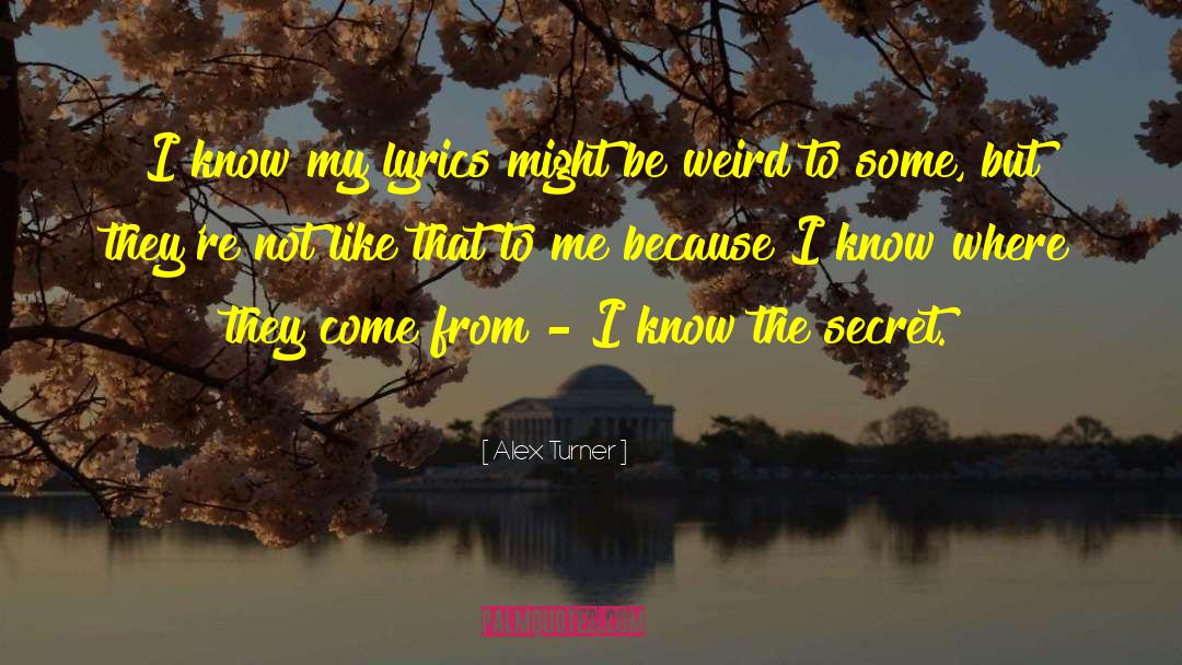 Alex Turner Quotes: I know my lyrics might