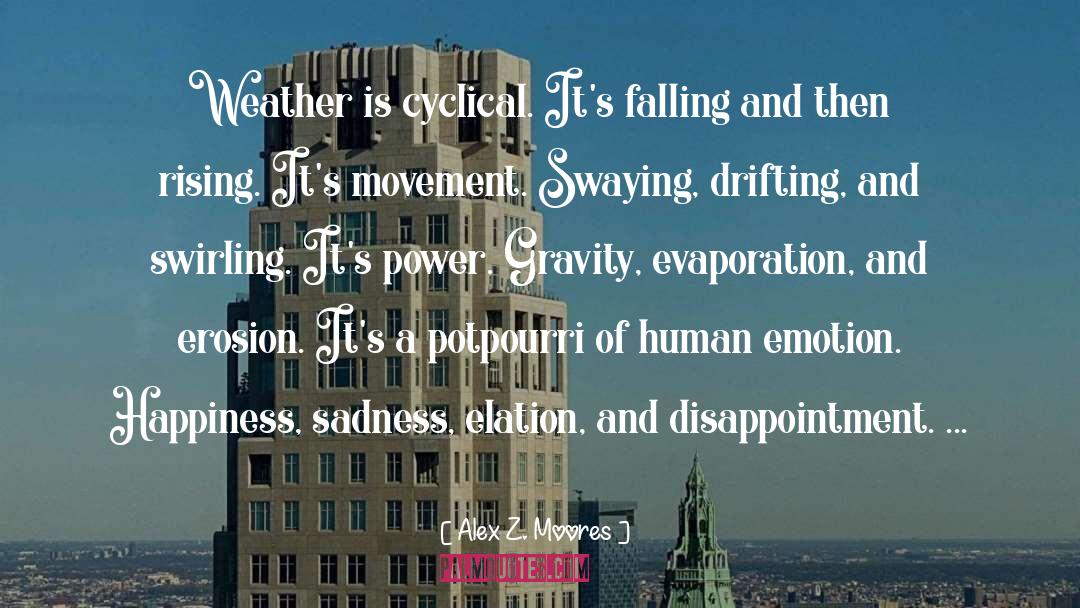 Alex Z. Moores Quotes: Weather is cyclical. It's falling