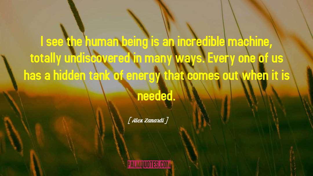 Alex Zanardi Quotes: I see the human being