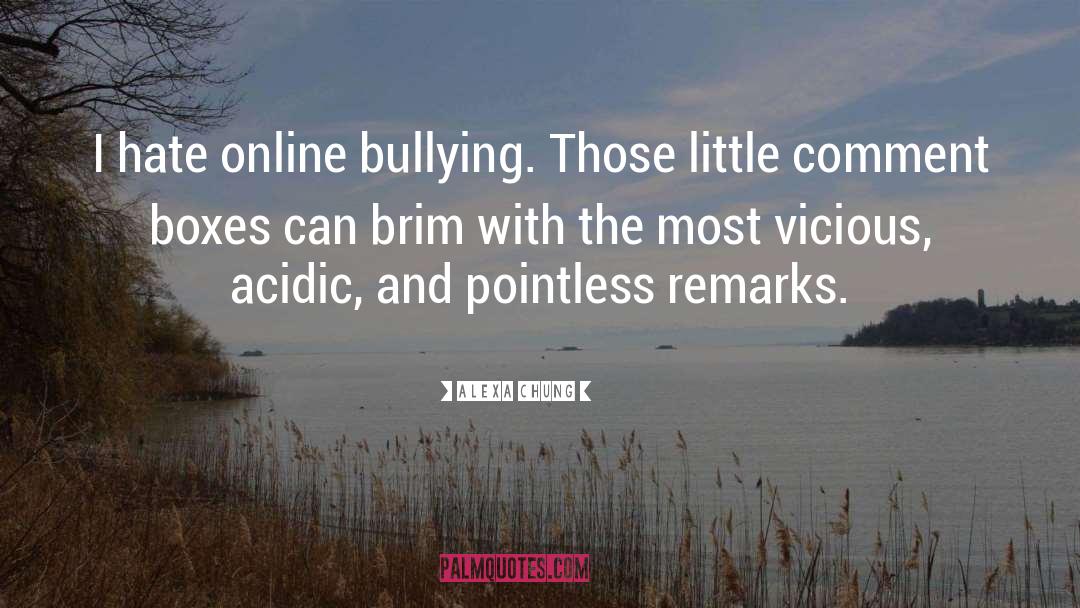 Alexa Chung Quotes: I hate online bullying. Those