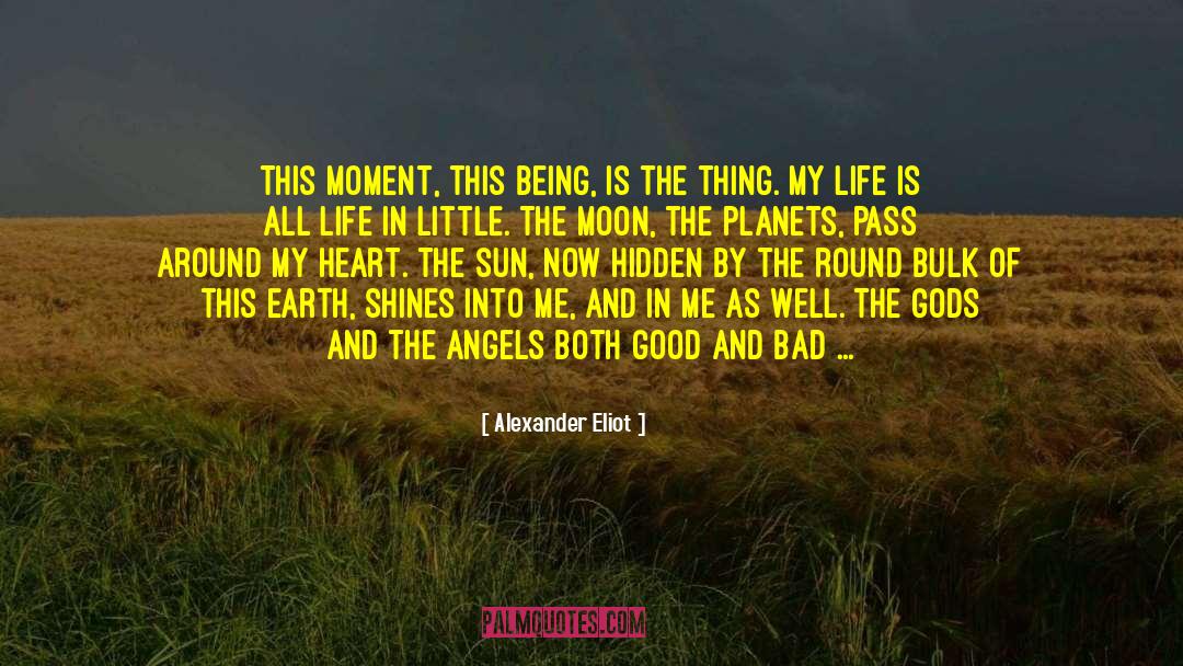 Alexander Eliot Quotes: This moment, this being, is