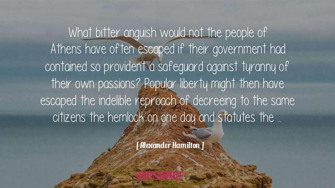 Alexander Hamilton Quotes: What bitter anguish would not