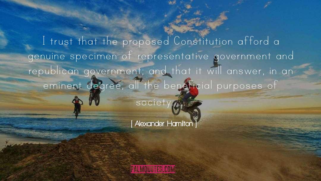 Alexander Hamilton Quotes: I trust that the proposed